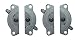 Produktbild Gedotec Möbelverbinder Metall Tischplatten-Verbinder SET zum Anschrauben TACO K4 | Arbeitsplatten-Verbinder Stahl verzinkt | Spannverschluss zum Schrauben | 2 Set - Tischverbinder zweiteilig für Möbel