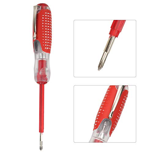 Image of Hilitand Voltage Tester, 100-500V Cross /Slot Pencil Electric Test Screwdriver with Skid Proof Handle