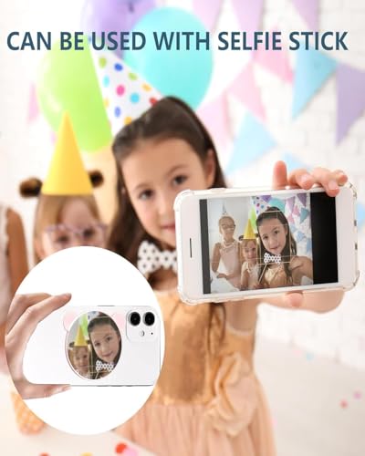 Image of AlakhDM Selfie Mirror, Portable Selfie Mirror for Back Camera, Portable Design, Universal Compatibility, White Finish, Ideal for Vlogging and Photography Recording, Cell & Accessories
