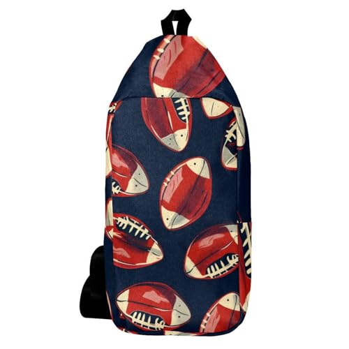Sac à dos à bandoulière ergonomique pour libérer vos mains au quotidien motif rugby