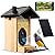 Geeni BirdConnect FeatherCam – Smart Bird Feeder with Camera, AI Bird Identification, Auto Capture, Motion Detection, 1080p HD, Night Vision, Wireless & Solar-Powered
