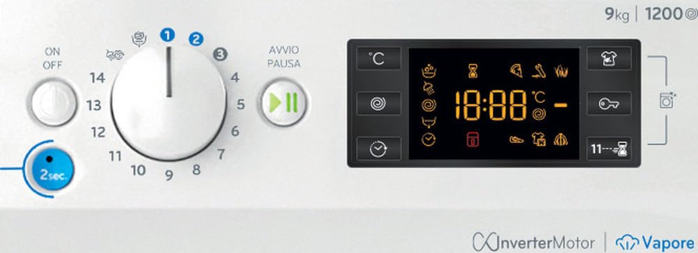 LAV.C/FRONT 9KG 1200GIRI CE.A DISP.DIGIT INVERTER
