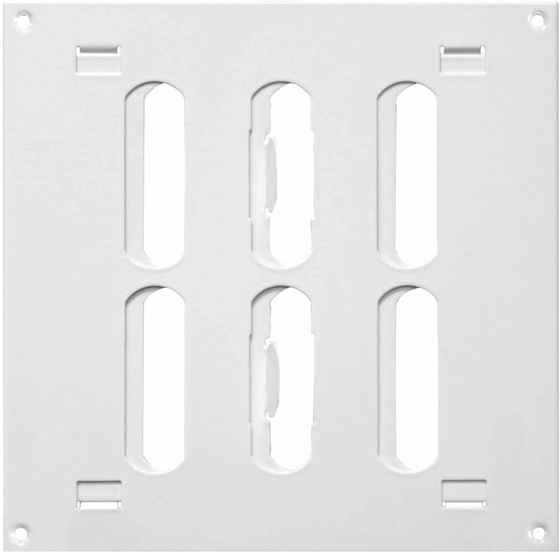 Prostko Ltd White Metal Air Vent Grille / 150Mm X 150Mm / With Adjustable Shutter/Modern Flat Louvre Duct Cover