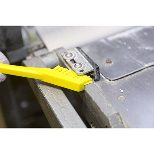 Image of Vikan - 44016 Detail Brush, Multifunctional, Slip-Resistant Cleaning Tool, Extra Stiff Polypropylene & Polyester Bristle, 8 Inch, Yellow