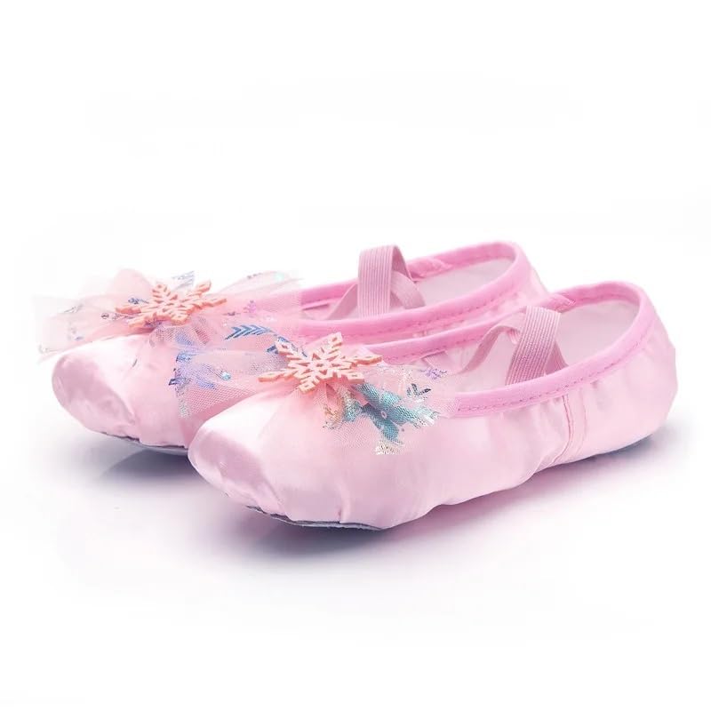 Ballettschuhe für Kleinkinder, schöne Prinzessin, Tanz, weiche Sohle, Ballettschuh, Kinder, Mädchen, Katzenklaue, chinesische Ballerina-Übungen, Rosa (Cherry Pink), 38 EU