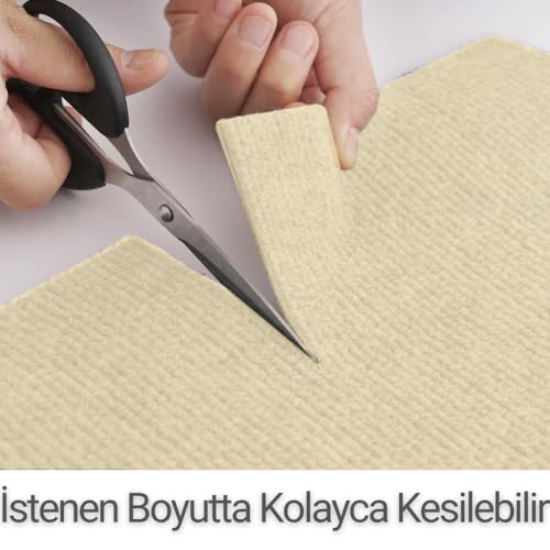Kedi Tırmalama Halısı Yapışkanlı Her Yüzeye Uygulanabilir Kesilebilir Mobilya Koruyucu Mat (Krem, 40x50)