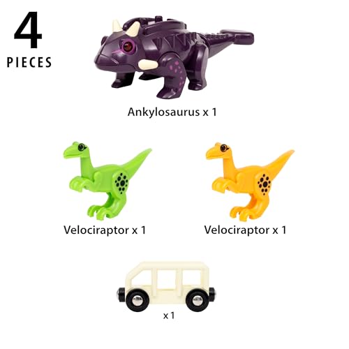 BRIO World 36082 Dinosaurier Ankylosaurus | Zug & Dinosaurier-Spielset für Kinder ab 3 Jahren