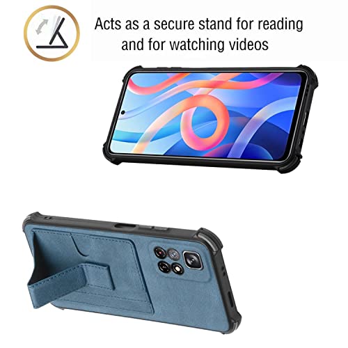 Étui Xiaomi Redmi Note 11 antichoc avec béquille bleue - 2