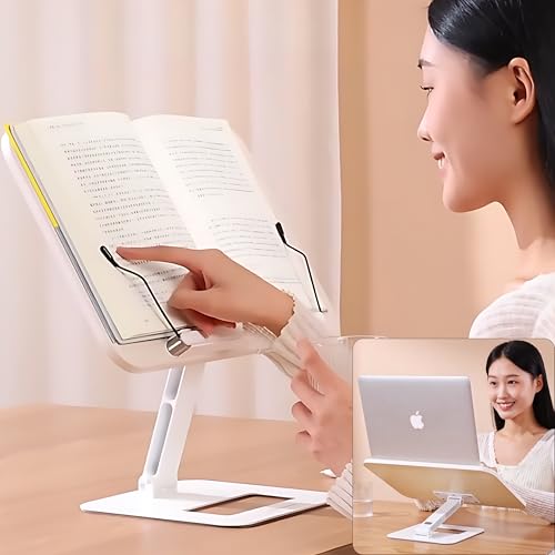 Image of Sunchhaya New Book Stand for Reading, Writing, Painting and Used As Laptop Stand for Desk, Multi-Functioal Book Reading Stand Adjustable Height-Angle (YD-16)