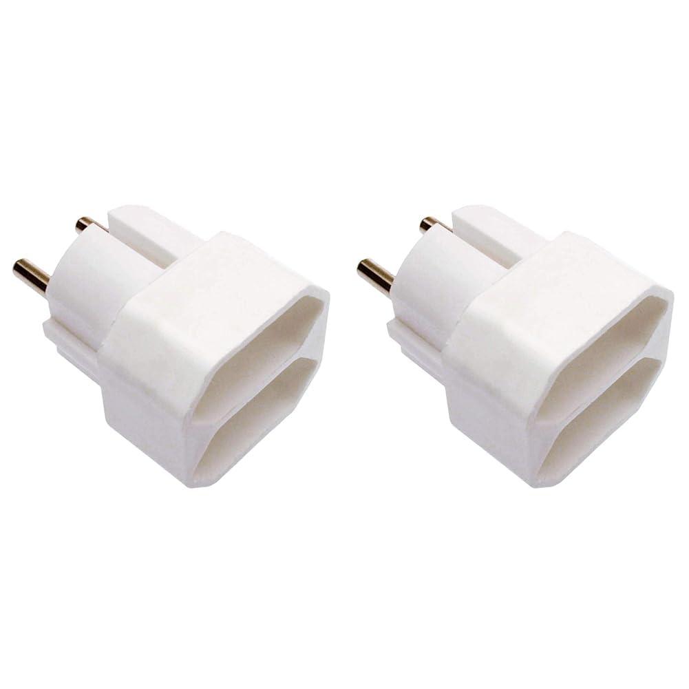 as - Schwabe Eurostecker 2-Fach, zum Anschluss von 2 Euro-Steckern, Innen-Bereich, mit erhöhtem Berührungsschutz, Strom-Stecker, 230 V, 16A, IP20, Weiß, 48211 (Packung mit 2)