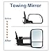 JZSUPER Towing Mirrors fit for 1999-2006 Chevy Silverado GMC Sierra 1500 2500 3500 Yukon XL Tahoe Suburban Avalanche Pickup Truck A Pair of Tow Mirror Black Cap
