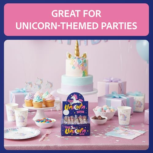 Adams & Brooks Strawberry Banana Mini Unicorn Pops, 1 lb 4 oz Box (48 ct.) - Twisty Unicorn Lollipops, Individually Wrapped Candy for Kids & Adults, Perfect for Birthday Party Favors, Goodie Bags & More - image 6
