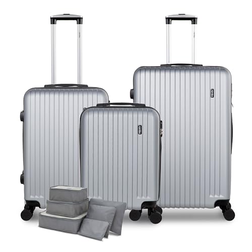 La Mejor Lista de Travel republic para comprar hoy. 32 RUMBO Set de Maletas ABS Ultra Resistente con Tamaños 20”, 24” y 28”, Ideal como Equipaje de Mano 55 × 40, Maleta Documentada y Maleta de Viaje 10 kg; Incluye Bolsas...