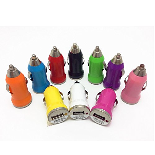 Gonezon 10 X Color Universal Usb Car Charger Adapter for Apple Iphone 6 5 4 4s 3gs Ipod Ipad Mini Touch Nano Samsung Galaxy S2 S3 I9100 I9300 Note Ii N7100 Note N7000 I9220 Etc