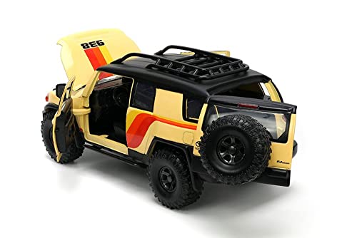 ModelToyCars Toyota FJ Cruiser #938 con Ruedas Extras, Amarillo - Jada Toys 33028 Escala 1:24 Modelo Diecast miniatura 7