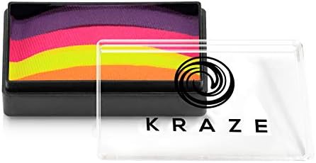 Kraze FX Dome Stroke - Anthem (25 gm), Professional 1-Stroke Split Cake, Hypoallergenic, Non-Toxic, Water Activated Face & Body Painting Makeup Supplies for Sensitive Skin, Kid Safe, Adults