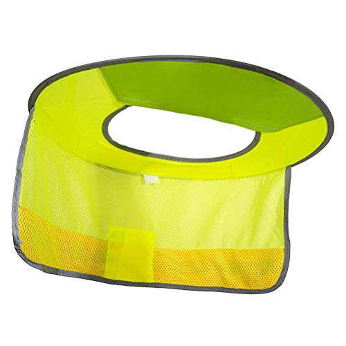 SPYMINNPOO Casco Protector Solar, ala Completa Parasol de Malla para el Cuello Cascos Cascos Reflectantes de Alta Visibilidad (Amarillo Fluorescente) ✅