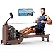 JOROTO MR390 Rudergerät für Zuhause aus Hochwertiges Holz, 22L Vertikaler Wassertank, Größerer Widerstand, Bluetooth Display, Verstellbarer Handy-Halter, 150kg Gewichtskapazität, 2 Jahre Garantie