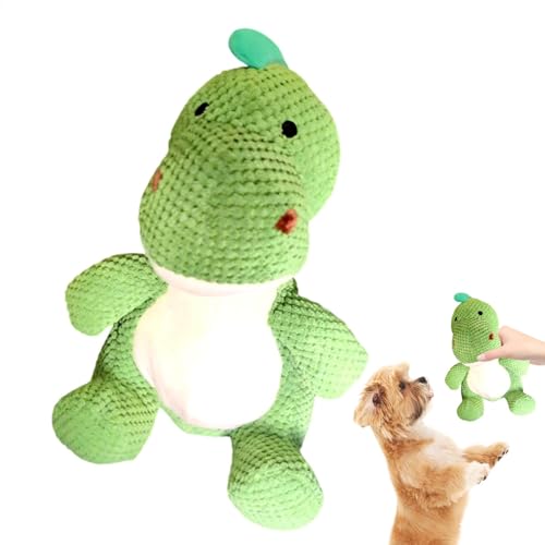 Squeaky Dog Chew Toy, Animal Puppy Interactive Teether Supplies, 22x33x37cm Adorable Dinosaur Shape Design Cute Pet Puppy Squeak