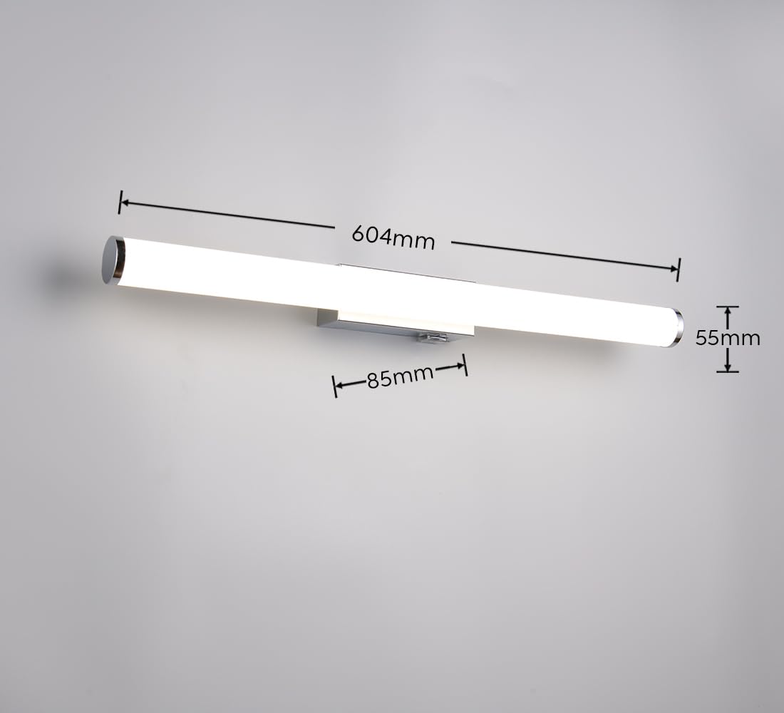 Trio Leuchten LED Applique de salle de bain MATTIMO 283274206, Métal chrome, Plastique blanc, 6,5 Watt LED