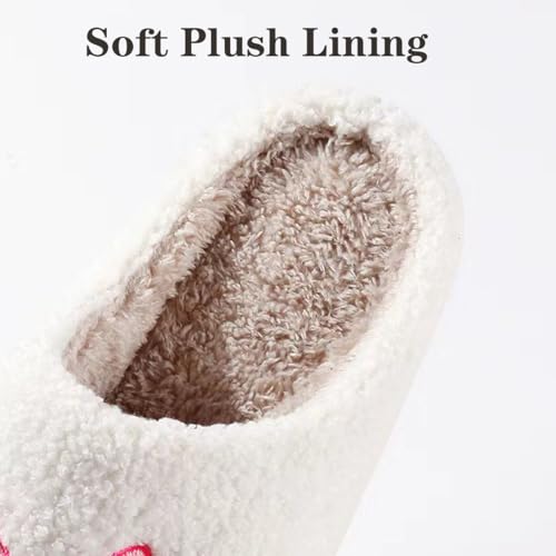 Image of Comfy House Slippers For Women Men, Ladies Fuzzy Bedroom Slippers,indoor Outdoor Memory Foam Shoes