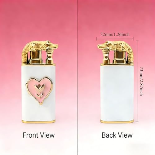 Encendedor con llama doble y diseño corazón rosa miniatura 5
