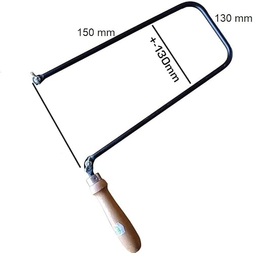 Miniatura 5 de Cablepelado Segueta Para Marquetería Arco, Sierra De Marquetería, Sierra Para Calar, Sierra De Arco Para Marquetería, Sierra Proyectos Educativos, 150 Mm Fondo, Mango De Madera, Apto Para Hoja De 130