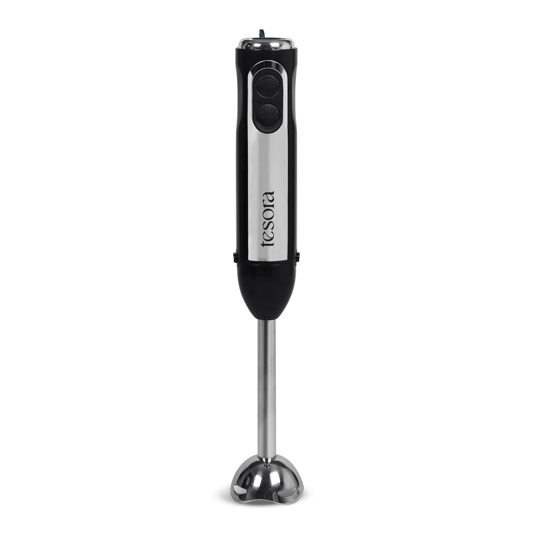 [NEWLY LAUNCHED] Tesora Hand Blender with 2 Speed Modes | Food Grade Stainless Steel Blades | Dishwasher Safe | Anti Splash, Low Vibration & Low Noise | 2 Years Warranty by Tesora, 600W, 230V, Black (B0D266D42H) Amazon Price History, Amazon Price Tracker