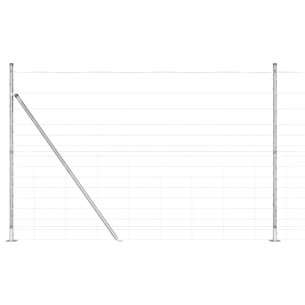 Fence Post Galvanised 25 x 1.6 m Steel Garden Boundary for Outdoor Fencing, Modern Rectangular Design, Weather Resistant and Corrosion Proof Metal Fence Post for Patio Terrace Landscaping