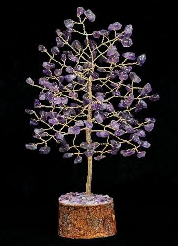 Image of ZAICUS Amethyst Crystal Tree of Life Feng Shui Money Tree 7-8 Inch