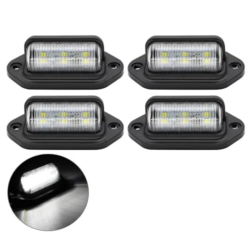 Lámpara de matrícula LED de 4 diodos con alta resistencia térmica para barcos y camiones