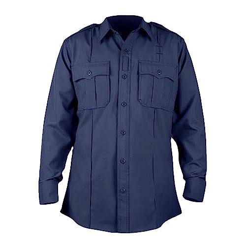 Image of First Class 100% Polyester Short & Long Sleeve Zippered Uniform Shirt 4 Pocket Hidden, Law Enforcement BDU Zipper Closure.