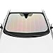 Iridescent Matte White Front Windshield Sunshade-Accordion Folding Shade-Blocks UV Rays- 58 x 27 in