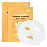 I DEW CARE Calendula Sheet Face Mask - Korean Skincare for Hydrating and Calming Skin | Face Masks with Calendula Extract & Niacinamide, Moisturizing, Sheet Masks for Women, Cute Stuff, 10EA