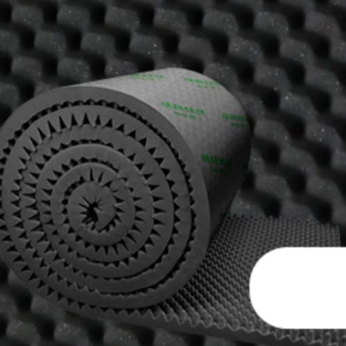 Paneles de espuma insonorizante autoadhesiva para tratamiento acústico de paredes, Negro, 5 cm de espesor miniatura 1