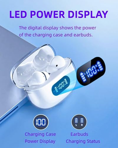 BYDTOOPCBD Wireless Earbuds P1 PRO, Earphones Wireless Bluetooth Headphones with Clear Call Mics Ear Buds, Comfortable Fit, IPX7 Waterproof Headset Long Battery Life, 30H Playtime for Sports Workout - image 5