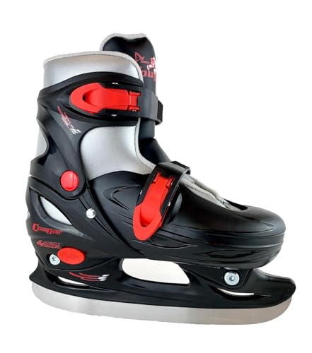 American Athletic Shoe Cougar Adjustable Hockey Skates, Black, X-Small/6-9 Youth