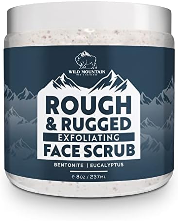 Wild Mountain Rough & Rugged Face Scrub - Micodermabrasion Mens Facial Scrub, Face Scrub Exfoliating Face Wash, Face Exfoliator, Face Scrubber Exfoliator, Exfoliating Scrub, Exfoliate For Face