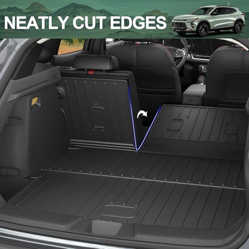 Image of Cargo Mat for 2024-2026 Chevy Trax /Buick Envista, All Weather TPE Cargo Mat with 3rd Seat Back Cover and Left Storage Mat for Chevy Trax Accessories