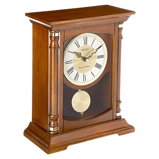Seiko Baron Mantel Chime Clock,Brown
