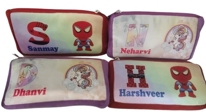 Personalized Kids Pencil Pouch | Custom Name Printed Zipper Pencil Case | Cartoon & Unicorn Theme Stationery Organizer for School Boys & Girls-image-13