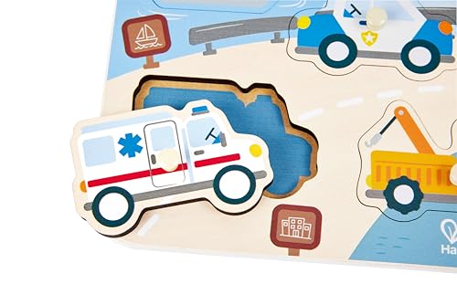 Image of Hape Emergency Vehicles Peg Puzzle