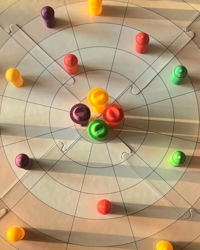 Image of Encircle: Strategy Board Game for Adults & Family | Escape, Capture & Betray | 3-4 Players | 30-40 Min | Unique Circular Board Game