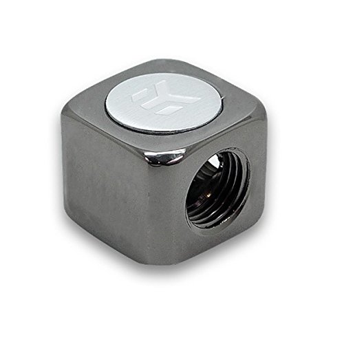 EK Water Blocks EK-AF T-Splitter 3F G1/4 Negro, Níquel - Accesorio de refrigeración (24 mm, 24 mm, 21 mm)