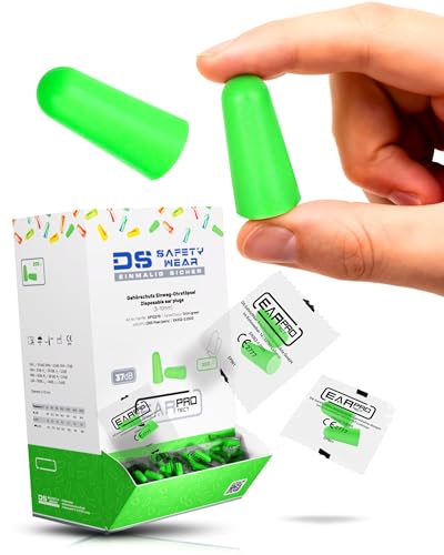 EAR PROTECT Gehörschutzstöpsel Spender mit 400 Ohrstöpsel (200 Paar) - Lärmschutz Ohrstöpsel 37dB Ohrenstöpsel Baustelle - Professioneller Ohrstöpselspender für Betriebe