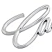 2pcs 3D for Cadillac Emblem,Car Side Rear Fender Trunk Emblem, Metal Labeling for Escalade ATS SRX XTS CTS XT5 XLR,etc (Silver)