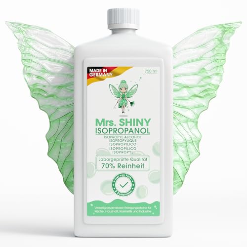 Mrs. SHINY - Isopropilico 70% - Alcohol de limpieza de alta pureza | Ideal para limpieza y desengrasado - Alcohol para fricciones 750 ml