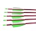 SHARROW 30Inch Archery Aluminum Arrows Target Practice Hunting Arrows Spine 500 with Removable Tips for Compound & Recurve Bow (12 Pcs Red Shaft)