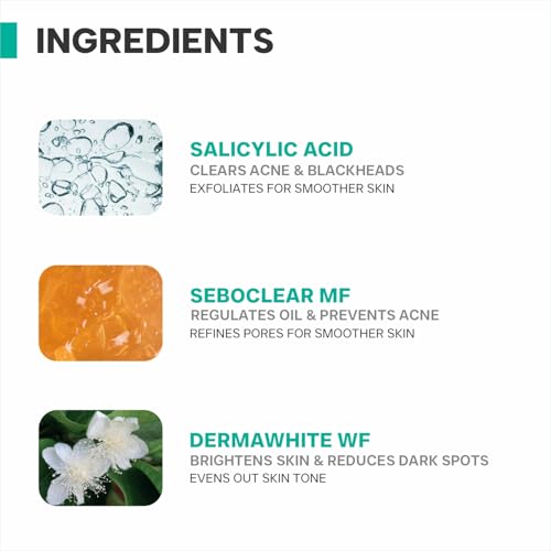 Image of DERMATOUCH Salicylic Acid 2% Seboclear w /w 1% Face Serum | For Acne & Blackheads | Specially for Acne-prone & Oily Skin | 30ml