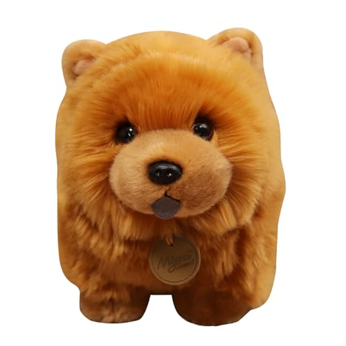 Animal de peluche Chow Chow, juguete de peluche Chow Chow de simulación - Muñeco de perro de peluche Chow Chow de 25 cm - Linda muñeca de peluche animal, animal de peluche para familiares, amigo